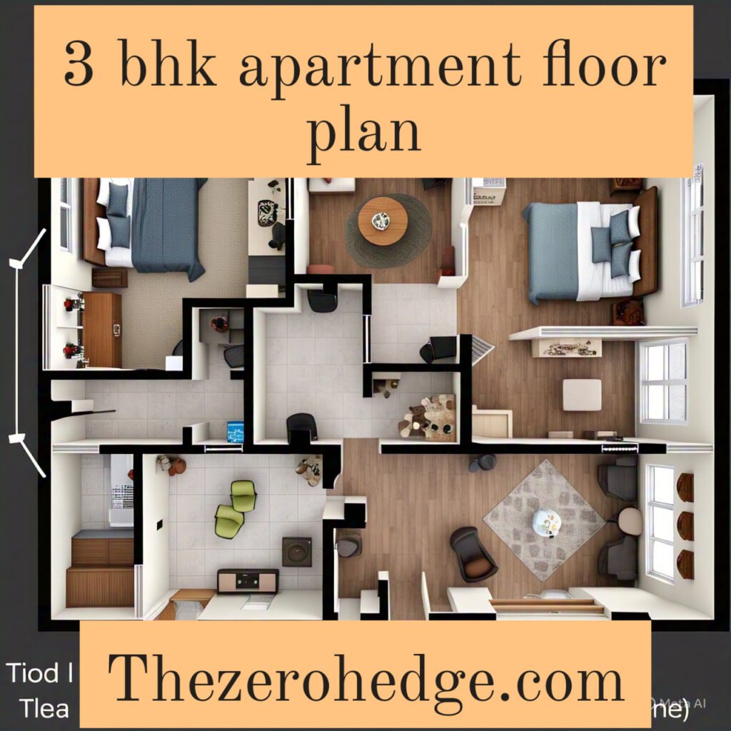 3 BHK Apartment Floor Plan